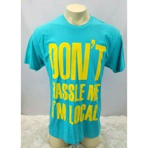 Bill Murry What About Bob Don't Hassel Me Funny Tee Shirt Men Size Large Aqua
